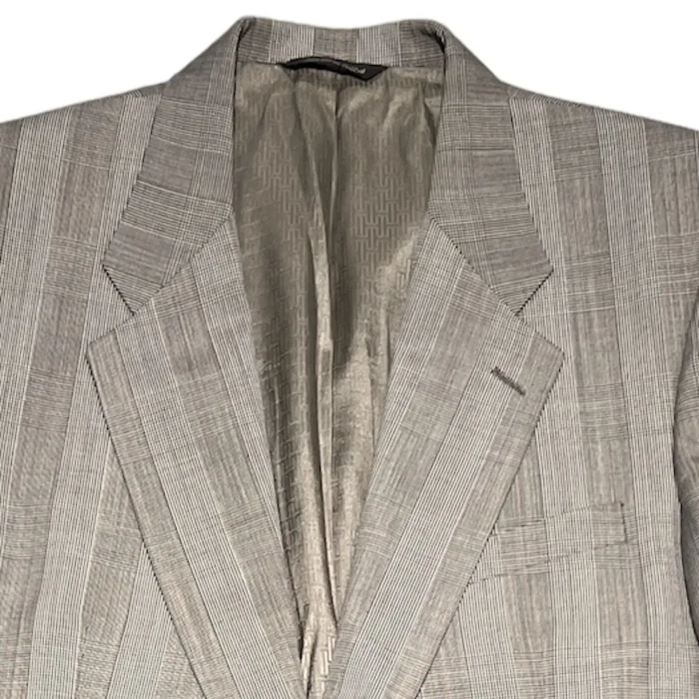 Christian Dior Men’s Houndstooth Plaid Blazer Jacket Size‎ 44R C35